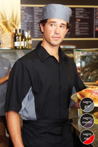 Camisa en contraste para cafeteria / Caballero