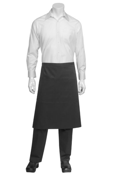 Mandil Bistro Reversible - Negro